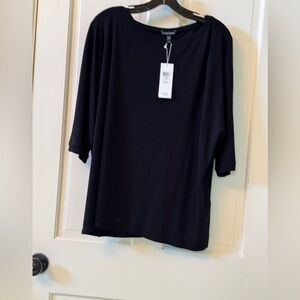 Elegant Black Silk Women's Top